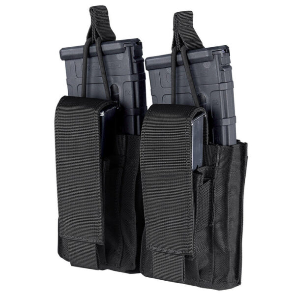 PORTA CARGADOR DOBLE DE ARMA LARGA Y ARMA CORTA GEN II NEGRO MARCA CONDOR
