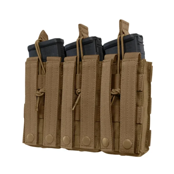 TRIPLE M4/M16 OPEN-TOP MAG POUCH COYOTE MARCA CONDOR