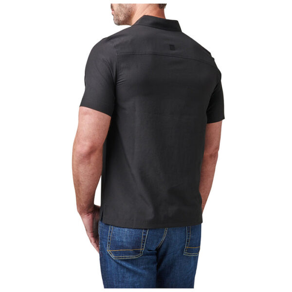 PLAYERA TIPO POLO MANGA CORTA FLEX NEGRO
