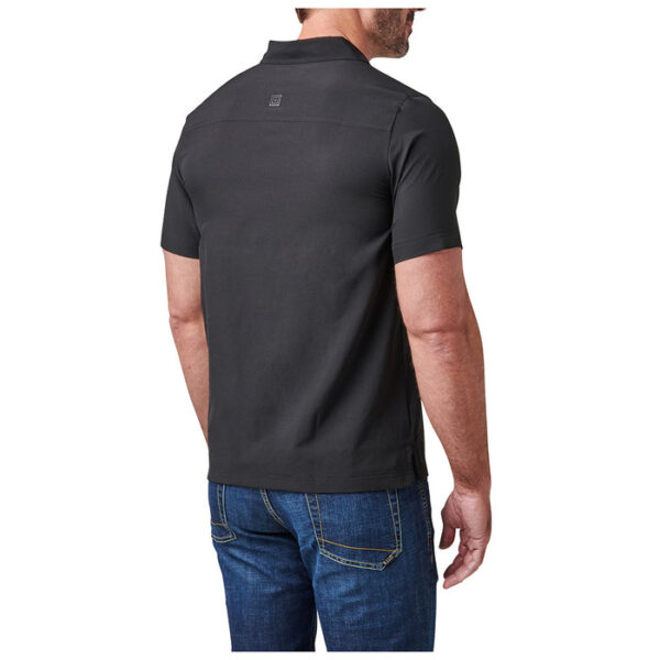 PLAYERA TIPO POLO MANGA CORTA FLEX NEGRO
